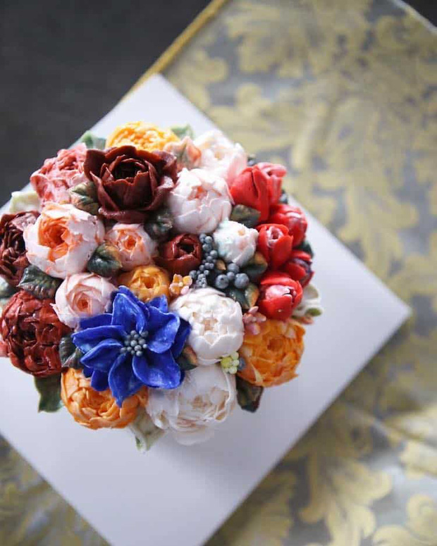 Bộ sưu tập bánh cưới hoa cỏ đẹp như thật của đầu bếp Hàn Quốc - Ảnh 5.