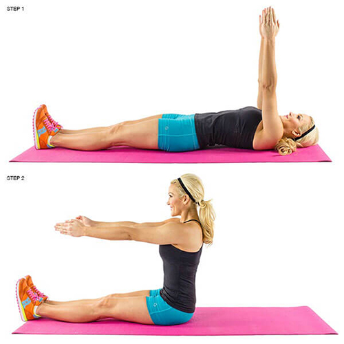 Gập bụng kiểu Pilates này được rất được yêu thích bởi cách thực hiện đơn giản nhưng mang lại hiệu quả cao