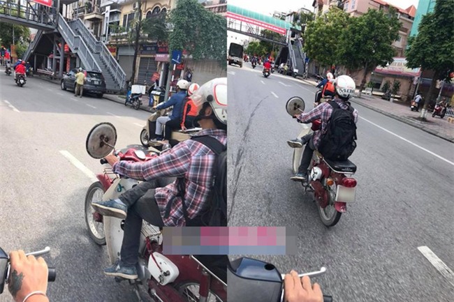 Chàng trai và chiếc xe máy gây ồn ào trên đường phố Hà Nội - Ảnh 1.