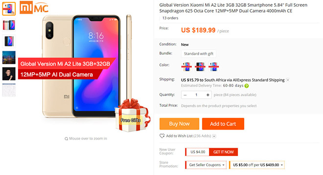 Xiaomi Mi A2 Lite có giá rẻ ngỡ ngàng khiến đối thủ tầm trung run rẩy